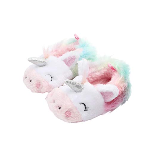 bebé niño Felpa Suave algodón Unicornio casa Zapatos Zapatillas Lindo Fuzzy Invierno...