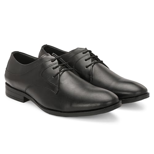 Image of Blue Leather by Centrino Lace-up Men's Formal Shoe | Stylish with Soft Cushioned Insole | Trendy Lace-Up Design | Durable Leather with Anti-Skid Sole | Perfect for Formal Wear (4035)