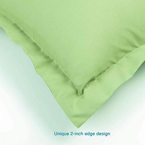 FLXXIE Microfiber King Pillow Shams Set of 2, Fade, Wrinkle and Shrinkage Resistant Soft Pillow Covers with Envelope Closure Euro Sham Covers (Sage Green, 20x36 Inches) - Thumbnail 5
