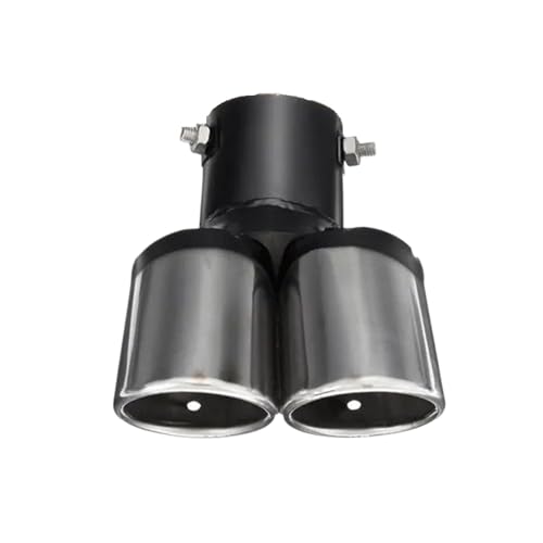 Silenziatore Terminale 63mm Universal Car Muffler Tubo Di Scarico Doppia Uscita Acciaio Inox Cromato Argento Punta Finale Rivestimento Gola Coda Modificato