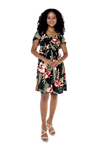 Image of Family Matching Hawaiian Clothes, Black Rafelsia