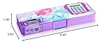 Henoyso Multifunctional Pencil Box for Girls Mermaid Pencil Case with Calculator and Sharpener Cool Cute Pencilcase School Supplies Essentials Back to School Gift Birthday Present for Kids Teens
