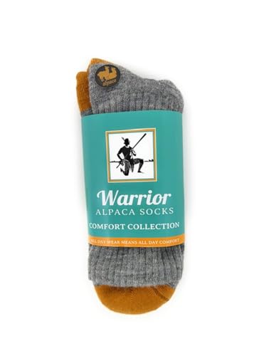 Image of Warrior Alpaca Socks - Comfort Cushioned Retro Solid Quarter Crew for Adults - Unisex