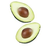 HOOTNEE 2 Piezas rodajas de Aguacate Modelo Vegetal Artificial decoración Vegetal Juguetes Modelos Modelo de simulación de aguacates Juguete Modelo aguacates Rompecabezas Decorar Adornos
