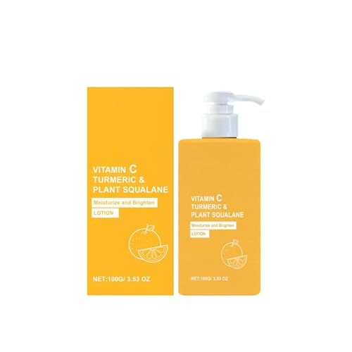 Vitamin c turmeric body lotion,100g creme hydratante visage,lait eclaircissant anti tache gamme corps,skincare,crème anti-âge raffermissante et éclaircissante pour éliminer les taches brunes