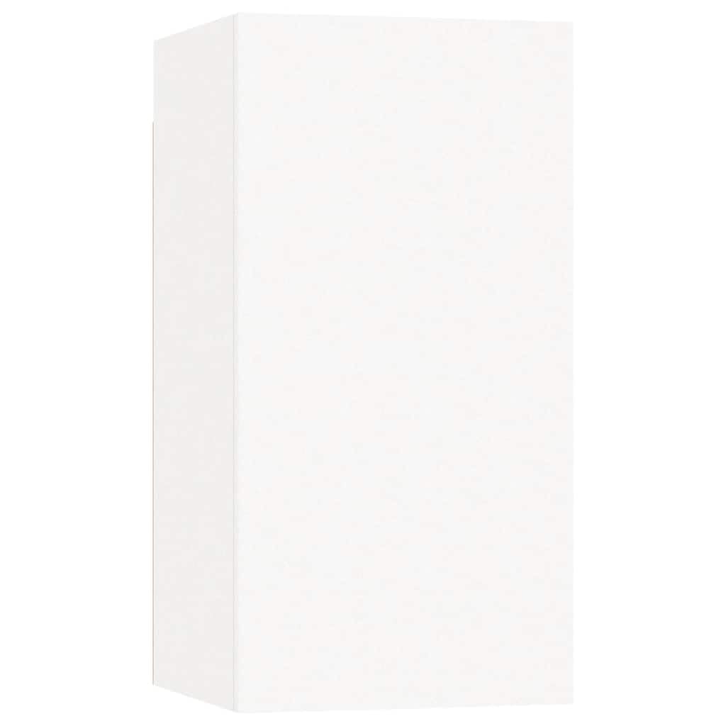 Mobile per TV, 2 pezzi, bianco, 30,5 x 30 x 60 cm, in legno | da appendere, 2 ripiani per armadio, pulizia con panno umido, ideale per libri e DVD