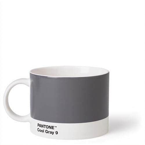 Pantone Teebecher 'Black 419' – Porzellan, 475 Ml, 10,4 X 10,4 X 8 Cm, Spülmaschinengeeignet