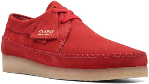 Clarks Originals Weaver Men's Oxfords Shoes, Red, 9 M US3
