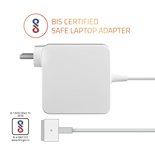 Image of Artis AR-60W-MG2 60 Watts MG2 Laptop Adapter /Charger Compatible for MB Pro 13 Retina Display (16.5V, 3.65A) Connector: MG2, T Tip Connector, White