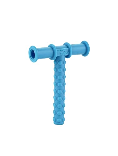 Image of Chewy Tube for Oral Sensory Therapy Blue | Non-Toxic Biting & Chewing Tool for Autism, ADHD | Textured Teether for Children & Adults (Blue chewy tube)