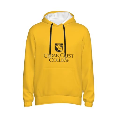 Cedar Crest College Logo Men'S Hooded Fleece Sweatshirt Comfortable Men'S T-Shirt