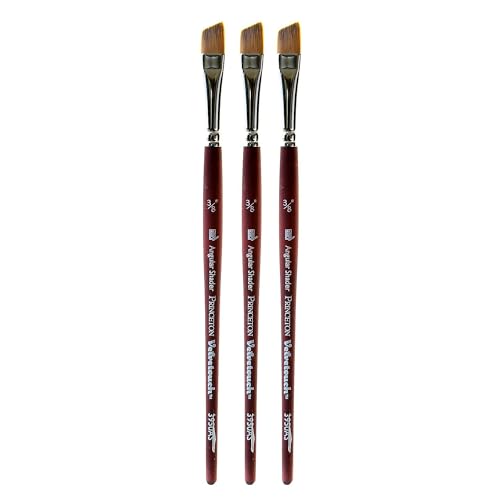 Princeton Velvetouch Mixed Media Brushes 037 angular shader [PACK OF 3 ]