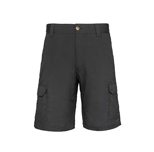 LA Police Gear Men Elastic Waistband 8 Pocket Operator Tactical Shorts, Black-38