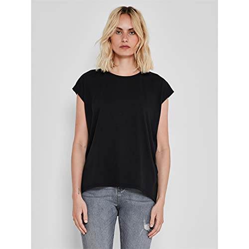 NOISY MAY NMMathilde Loose Long Top Frauen T-Shirt schwarz XS – Ansicht 4