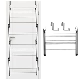 Rainberg Séchoir à Linge Pliable à Suspendre sur Une Porte, 10 Bars, Facile à Tirer et à Ouvrir pour intérieur/extérieur, séchoir à Linge avec Espace de séchage de 4 kg.
