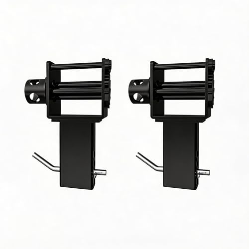 GarveeTech Trailer Stake Lot de 2 treuils de poche 2450 kg pour remorque et camion, treuil de bâche pour remorque à lit plat, treuil de tension lourd, avec 4 trous de goupille, accessoires de sécurité