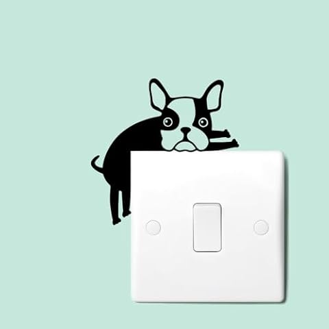 Dog Light Switch Sticker Decal for Home Decor Cover