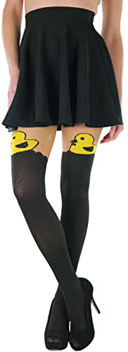 Image of ToBeInStyle Women's Cute Thigh High Printed Character Tights