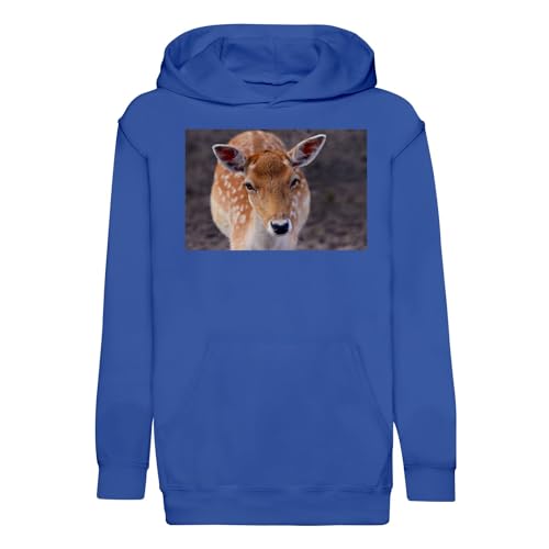 Sweat à capuche enfant belle biche de qualité premium avec motif photo nature