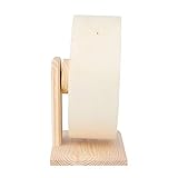 Halearo Wooden Hamster Wheel, Natural Wood Exercise Running Wheel Toy for Small Pets, with Wide Base for Hamster Guinea Pig Hedgehog Chinchilla (S)