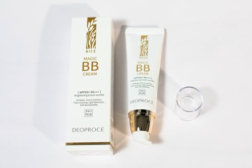 Deoproce Rice Magic BB Cream SPF 50+ PA++++ | Anti-Wrinkle Formula | UV Block, Flaw Covering, Lightweight & Hydrating | Natural Beige #21 | 50g - Image 3