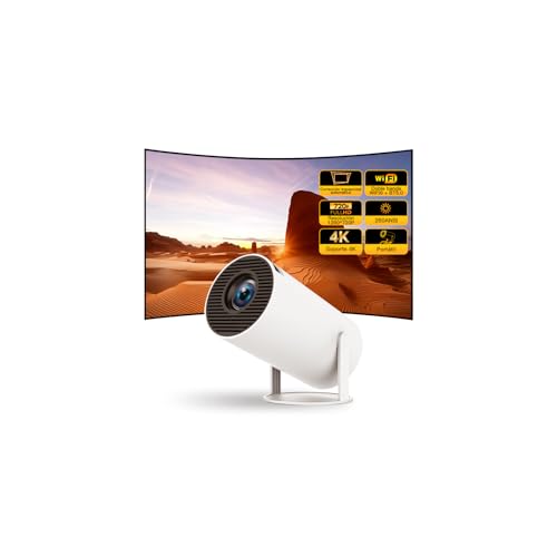 Mini Proyector con WiFi y Bluetooth, Nuevo Proyector Smart Vision Beam con Android 11, Proyector Portátil para Exteriores, Soporta 1080P, Auto Keystone Home...