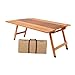 Vaveren Folding Camping Table Wood Outdoor Table Non Slip Sturdy Beach Table Camp Table for Travel Barbecue Outdoor Backpacking Patio, 78.5cmx94.6cmx43.6cm