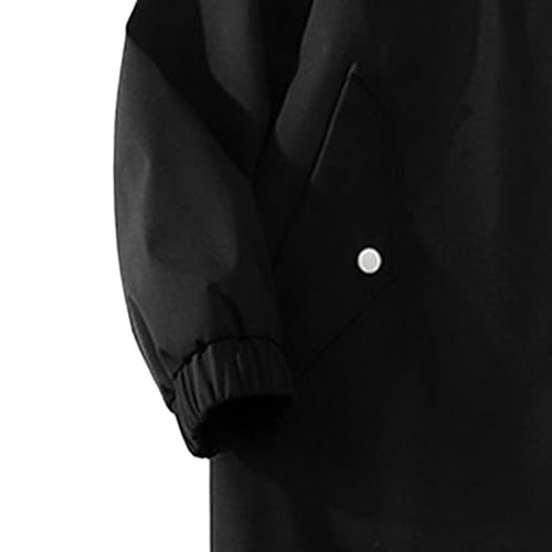 Mens Stylish Lightweight Windbreaker Overcoat Casual Fashion Long Trench Coat Single Breasted Long Jacket3