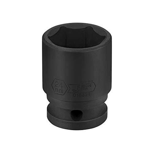 Image of JETECH 1 /2 Inch Drive 24mm Standard Impact Socket, Chrome Molybdenum Alloy Steel, 6-Point Design, Metric