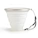 JLWS Bicchieri Pieghevoli 270ml Tazza per Acqua per Uso Alimentare Tazza da Viaggio in Silicone Portatile Colorata Retrattile per caffè all'aperto, Trasparente
