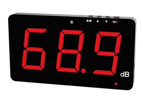 TestHelper SW-525A Sound Level Meter Tester 30-130db Large Screen Red LCD Display Wall Hanging Type...