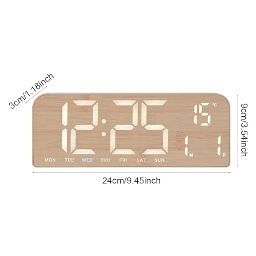 Reloj digital LED con brillo regulable para evitar luz molesta al dormir 3