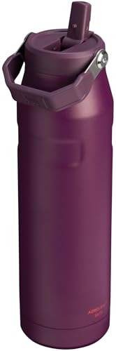Image of Stanley IceFlow Flip Straw 2.0 Water Bottle 36 OZ | Built-In Straw with Larger Opening | Lightweight & Leak-Resistant | Insulated Stainless Steel | BPA-Free | Plum