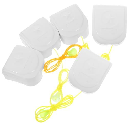 HOLIDYOYO 5pcs Rope Switch Lamp Rope Wall Pulls Cord Pulling Rope The Switch Pull Chain Pull Rope Lamp Pull Light Pull Durable Lamp Ceiling Fan Plastic White
