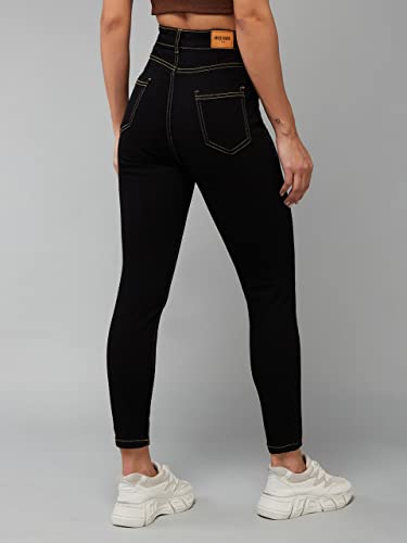 Image of Dolce Crudo Women's Skinny Fit High Rise Cropped Length Stretchable Denim Jeans