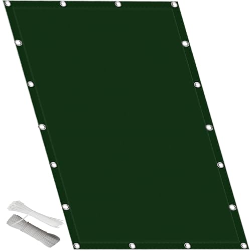 Voile d'ombrage indéchirable et coupe-vent 240x300 cm protection solaire extérieure vert foncé - 2