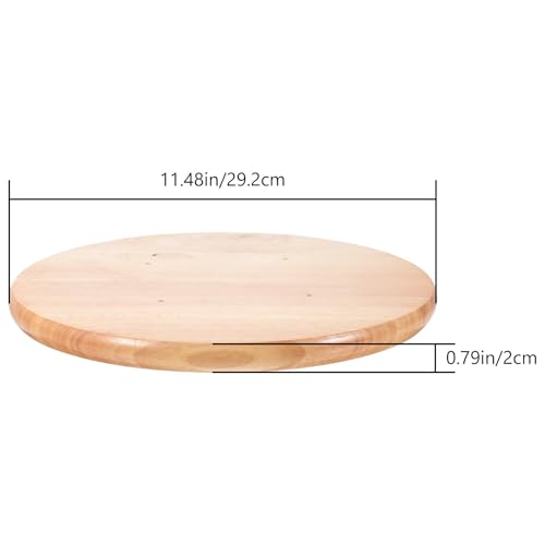 Housse de siège en bois massif kaki de tabouret rond chic - 3