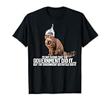 Conspiracy Cat Government Conspiracy Theory Tin Foil Hat T-Shirt