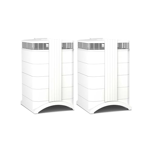 IQAir HealthPro Compact XE Air Purifier - 2-Pack - Compact HyperHEPA Filtration for Rooms up to 2480 sq ft - Allergens, Smoke, Dust, Mold, Pet Dander, Swiss Made, WiFi Enabled
