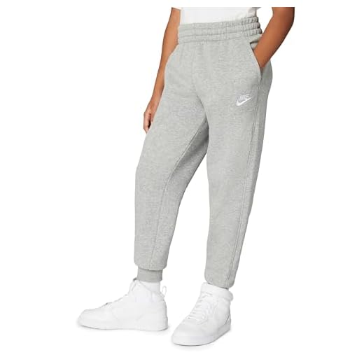 Nike Full Length Pant K NSW Club FLC Jggr Lbr, DK Grey Heather/Base Grey/White, FD3008-063, XL