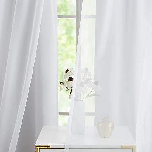 Lotusolution Mix and Match Curtain Set White Total Blackout Curtains