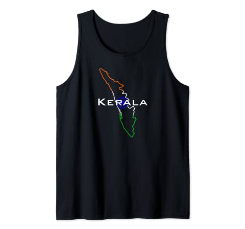 Kerala India Mapa Bold Diseño Camiseta sin Mangas