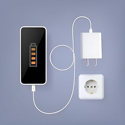 Image of SuperFlash 90W Fast Charger Power Adapter with USB-A to USB-C Cable, Compatible with Vivo X200 Pro, X200, V50, V40 Pro, Y200 5G, White