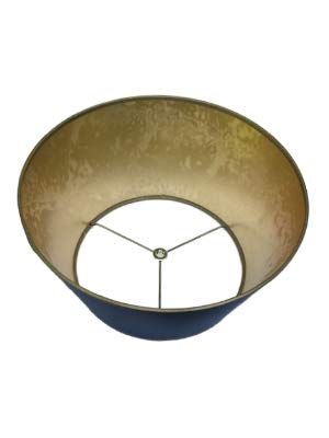 Upgradelights Black with Gold Shallow Tapered Drum Vintage Baldwin Bouillotte Lampshade (12 Inch)