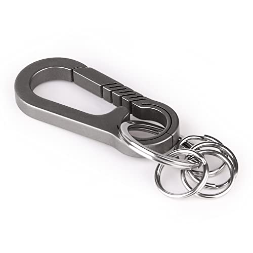 Image of Tibitdeer Titanium Key Chain, Multifunctional Carabiner Keychain Heavy Duty Car Keychain Organizer for Men and Women