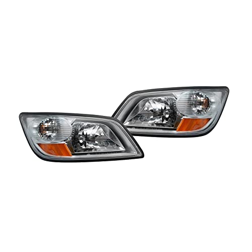 EVERESTHD Pair Headlight Assembly Fits for Hino 238 258 268 338 165 185 2006-2019 Heavy Duty Truck Headlamp Included All Bulbs 81150E0530 81110E0530
