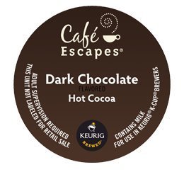 CAFE ESCAPES DARK CHOCOLATE HOT COCOA K CUP 72 COUNT