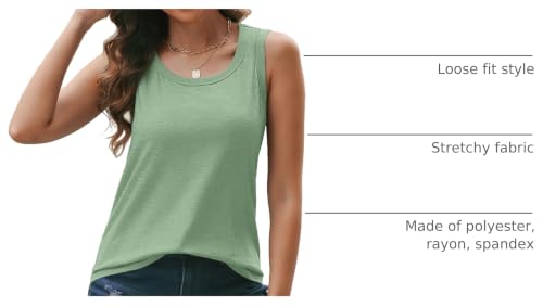 Image of AUTOMET Women's Square Neck Tank Top | Soft Lightweight Sleeveless Shirt, Loose Fit Flowy Summer Basic for Layering, Casual & Workout