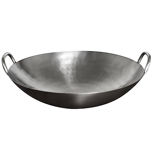 Wok de acero inoxidable mango doble 46 cm miniatura 1