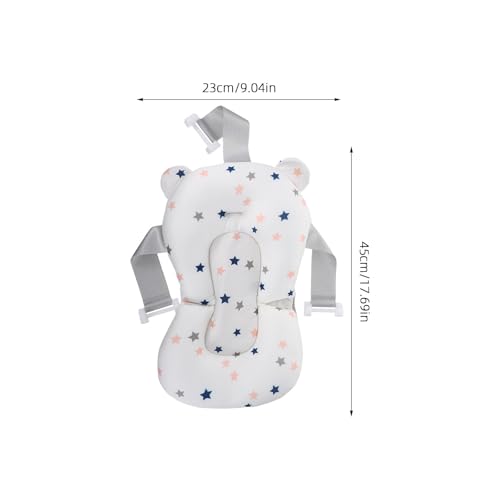Image of Baby Bath Net Support 13.65X13.65In Non-Slip Floating Bath Cushion Pad Breathable Sponge Seat for Portable Easy to Clean